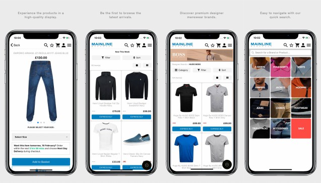 Mainline Menswear app images