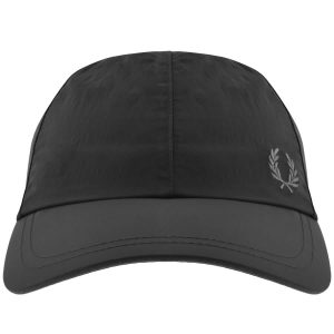 A black Fred Perry baseball cap